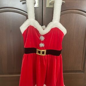 No Boundaries Red Dress with White Trim
